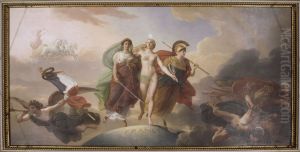 Truth, accompanied by Justice and Wisdom, protecting France against Hypocrisy, Fanaticism and Discord