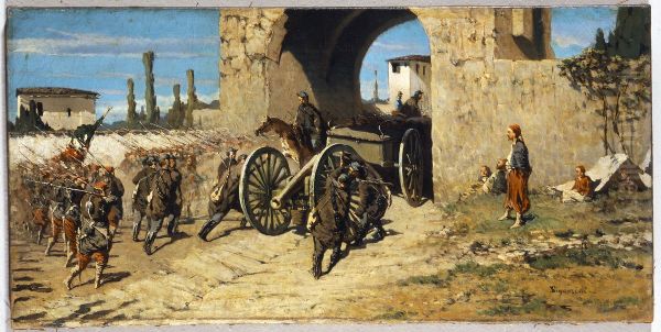 Avanti a braccia. Entrata degli zuavi francesi e dell'artiglieria toscana a Rubiera - view 1
