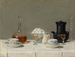 Still life with coffee by Albert Anker