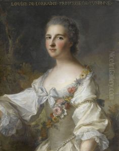 Louise-Henriette-Gabrielle de Lorraine, princesse de Turenne, duchesse de Bouillon (1718-1788) by Jean-Marc Nattier