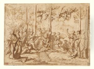 Apollo and the Muses on Mount Parnassus by Nicolas Poussin