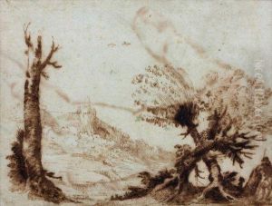 Recto: Paysage Au Chasseur by Remigio Cantagallina