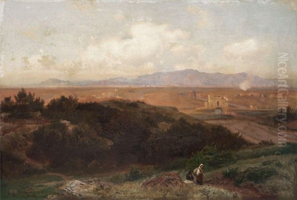 Roman Campagna overlooking the Ponte Nomentano - view 1
