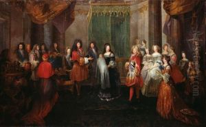 Naissance de Louis de France, duc de Bourgogne, le 6 aout 1682 by Jean-Antoine Watteau