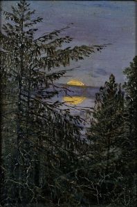 Mondschein uber Kiefern by Carl Gustav Carus