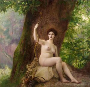 Woman as Diana in nature Woman as Diana in nature