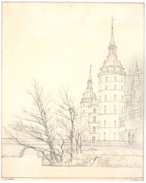 Frederiksborg Slot. Parti ved Montbroen - view 1