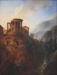 Le temple de Sibylle a Tivoli by Christian Wilhelm Ernst Dietrich