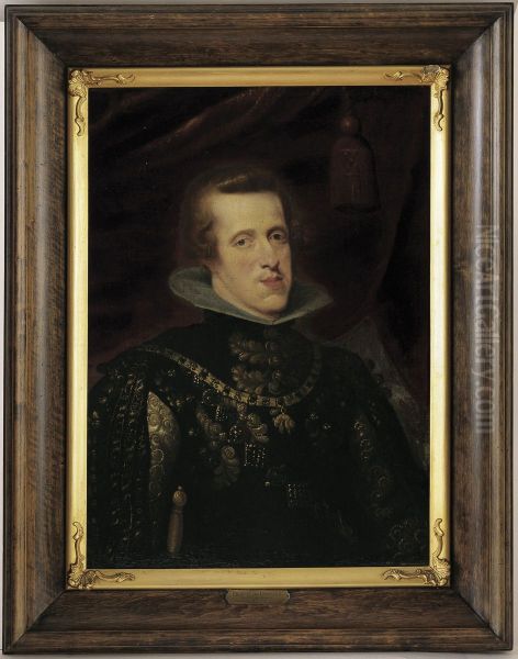 Portret " Philips IV van Spanje" op linnen, kopie naar Peter Paul Rubens door een Nederlands meester, 17e eeuw - view 1