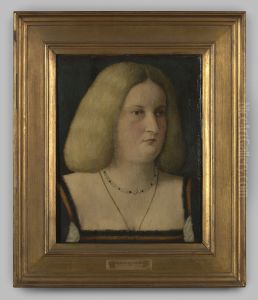 Portret "Onbekende vrouw" op hout door Vincenzo Catena circa 1525 by Vincenzo di Biagio Catena
