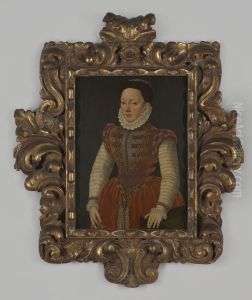 Portret "Onbekende dame" op hout, uit de school van Francois Clouet, ca.1570 by Francois Clouet