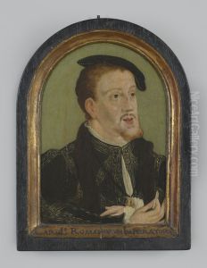 Portret "Keizer Karel V" op hout, kopie naar Jan Cornelisz Vermeyen, circa 1532 by Jan Cornelisz Vermeyen