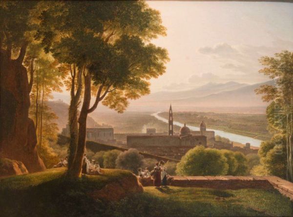 Vue sur la vallee de l'Arno a Florence - view 1