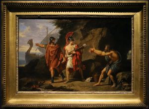 Ulysse et Neoptoleme enlevant a Philoctete les fleches d'Hercule (esquisse) Ulysse et Neoptoleme enlevant a Philoctete les fleches d'Hercule (esquisse)