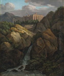 Kloster Santa Scolastica bei Subiaco by Jacob Wilhelm Mechau