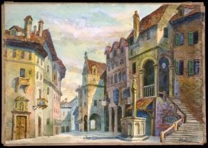 Medieval urban view