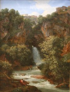 Vue de la grotte des sirenes a Tivoli by Johann Christian Reinhart