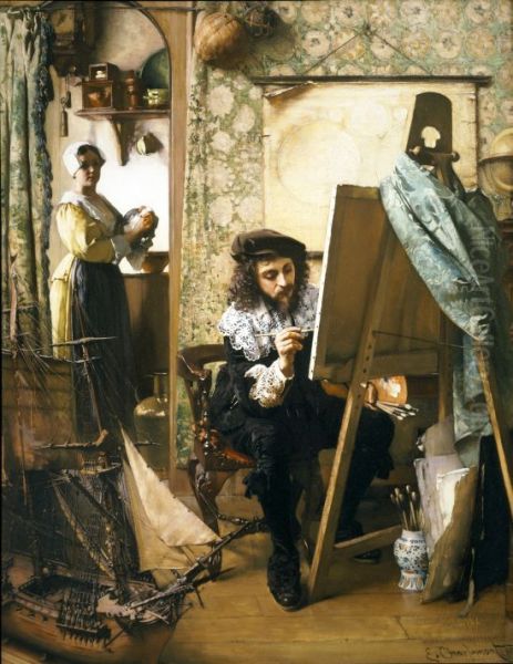 Artist in his studio - view 1