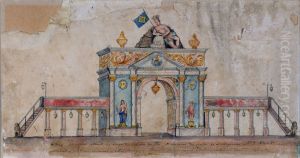 Arco Principal colocado no largo da Matriz, em Itu, por ocasiao da visita de S. Majestade de D. Pedro II