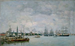 Anvers. Bateaux sur l'Escaut