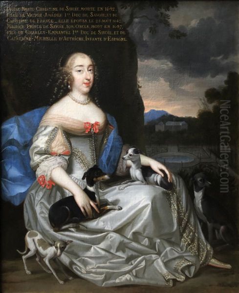 Portrait of Anne Marie Louise d'Orleans with a posthumous inscription identifying her as Luisa Cristina of Savoy - view 1
