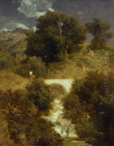 Romische Landschaft mit Brucke Romische Landschaft mit Brucke