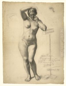 Standing Female Nude by Gustave Courbet