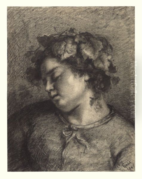 Head of a Sleeping Bacchante - view 1