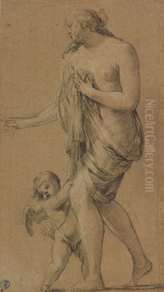 Study for the figures of Venus and Cupid (recto) - view 1