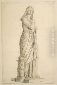 Statue of a Roman Woman by Giovanni Domenico Campiglia