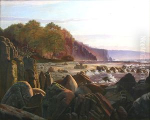 Sunrise at the coast of Moesgaard, Aarhus.