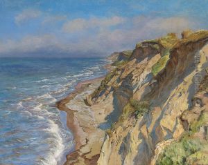 Hills at the sea at Tisvilde. by Viggo Christian Frederik Vilhelm Pedersen
