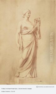 A Statue of a Draped Female Figure