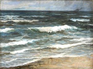 A coastal scenery from Skagen. by Johannes Wilhjelm