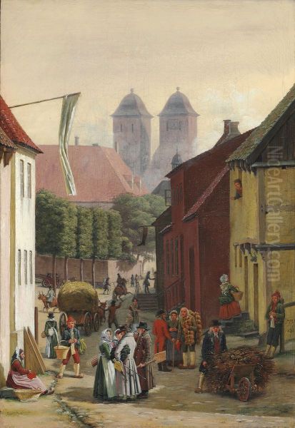 A Market Day in Viborg - view 1