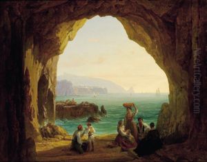 Grotto of Sorrento with a View of Capo Mahea by Thomas Ender