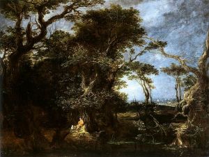 Forest landscape with John the Baptist