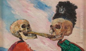 Skeletons Fighting over a Pickled Herring by James Ensor