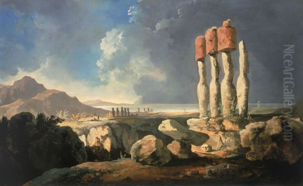 A View of the Monuments of Easter Island, Rapanui - view 1