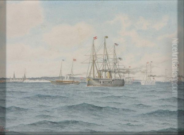 A German squadron at Kronborg. - view 1