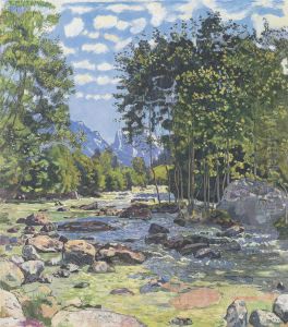 Die Schwarze Lutschine by Ferdinand Hodler