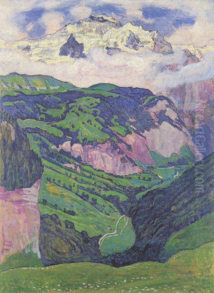 The Jungfrau seen from Isenfluh - view 1