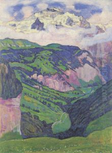 The Jungfrau seen from Isenfluh by Ferdinand Hodler