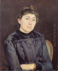 Bildnis einer jungen Frau by Ferdinand Hodler