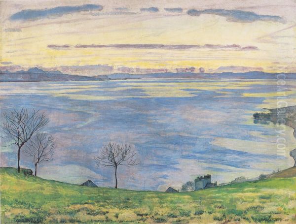 Genfersee am Abend von Chexbres aus - view 1