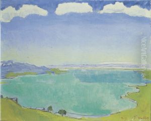 Genfersee von Caux aus by Ferdinand Hodler