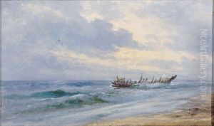 December morning at Skagen. After the storm. by Holger Drachmann