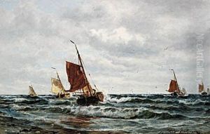 Fishing boats off Scheveningen.