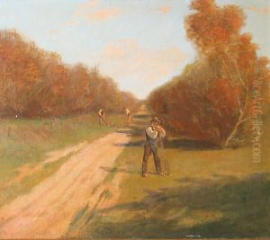 A road in summer. A road in summer.