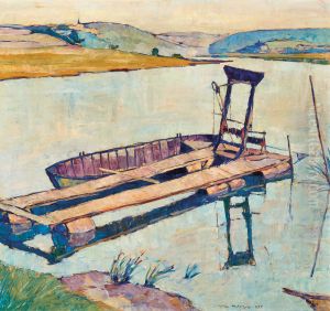 Dredger on the Moselle by Nico Klopp